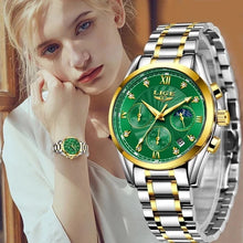Charger l'image dans la galerie, LIGE 2023 New Fashion Watch Women Watches Ladies Creative Steel Women Bracelet Watches Female Waterproof Clocks Relogio Feminino - Montres Lige Officiel
