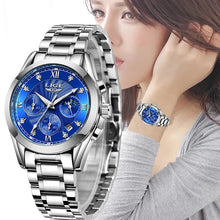 Charger l'image dans la galerie, LIGE 2023 New Fashion Watch Women Watches Ladies Creative Steel Women Bracelet Watches Female Waterproof Clocks Relogio Feminino - Montres Lige Officiel
