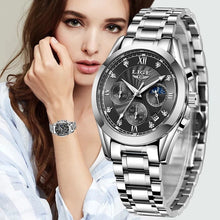 Charger l'image dans la galerie, LIGE 2023 New Fashion Watch Women Watches Ladies Creative Steel Women Bracelet Watches Female Waterproof Clocks Relogio Feminino - Montres Lige Officiel
