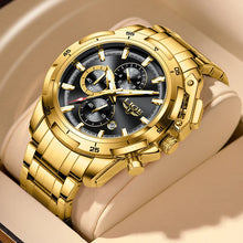 Charger l'image dans la galerie, LIGE 2023 New Gold Watch For Women Fashion Watches Ladies Creative Steel Women's Bracelet Watches Female Waterproof Clock - Montres Lige Officiel
