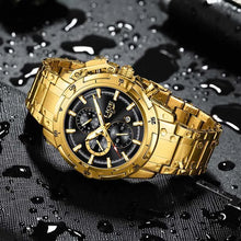 Charger l'image dans la galerie, LIGE 2023 New Gold Watch For Women Fashion Watches Ladies Creative Steel Women's Bracelet Watches Female Waterproof Clock - Montres Lige Officiel
