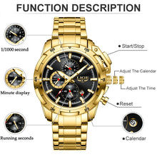 Charger l'image dans la galerie, LIGE 2023 New Gold Watch For Women Fashion Watches Ladies Creative Steel Women's Bracelet Watches Female Waterproof Clock - Montres Lige Officiel
