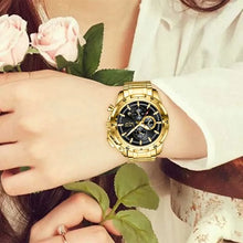 Charger l'image dans la galerie, LIGE 2023 New Gold Watch For Women Fashion Watches Ladies Creative Steel Women's Bracelet Watches Female Waterproof Clock - Montres Lige Officiel
